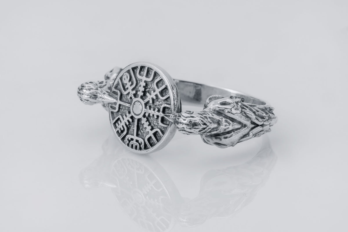 Bague Vegvisir et Hugin — Argent 925