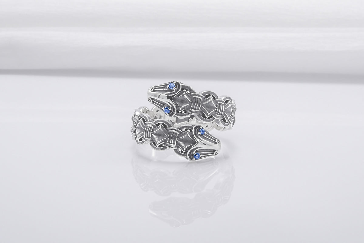 Bague Viking Serpent — Argent 925