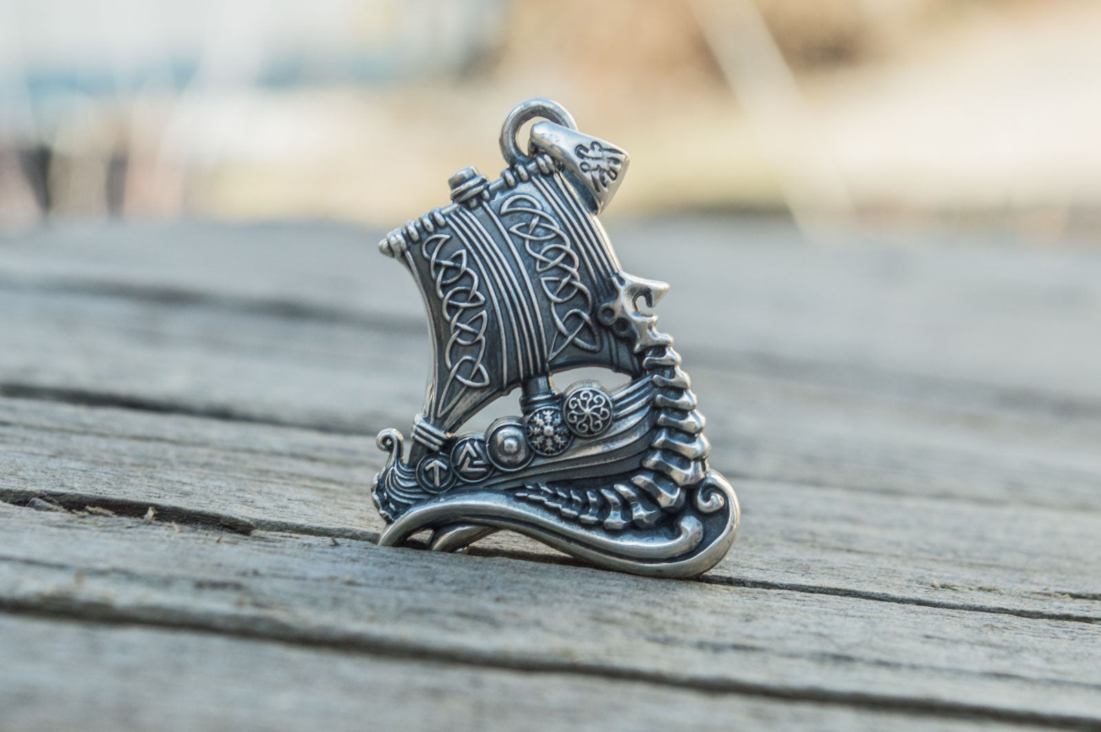 Pendentif Drakkar Ragnar — Argent 925