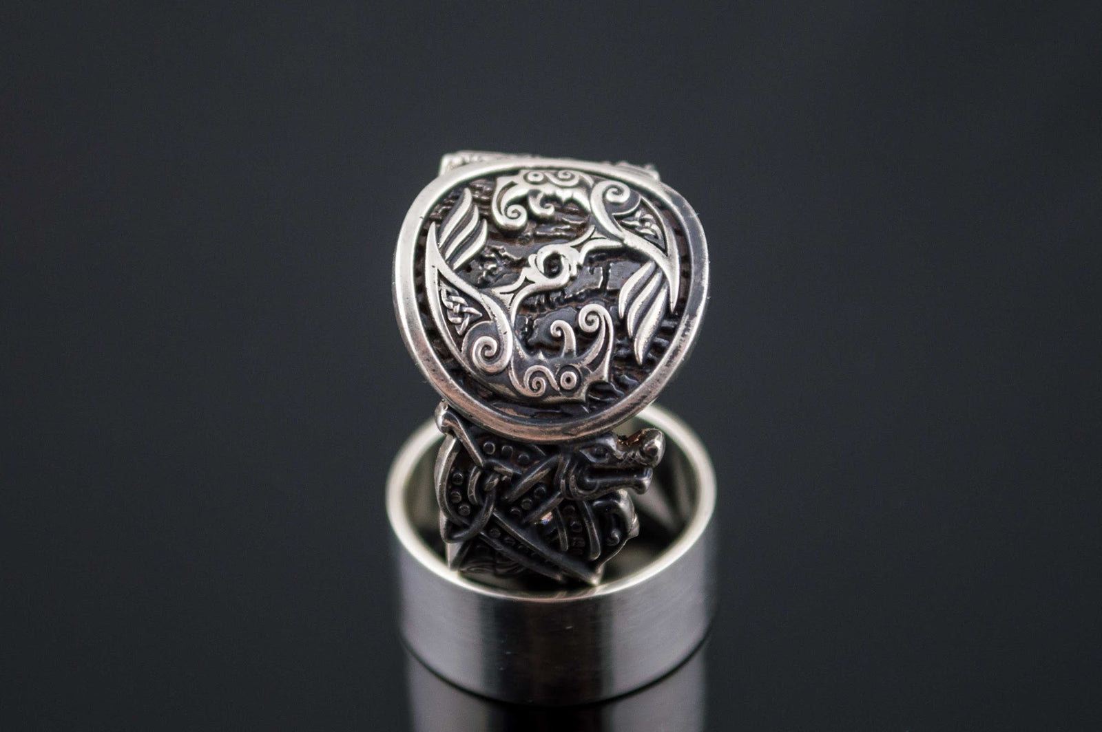 Bague Chevalière Viking Gunnar — Argent 925