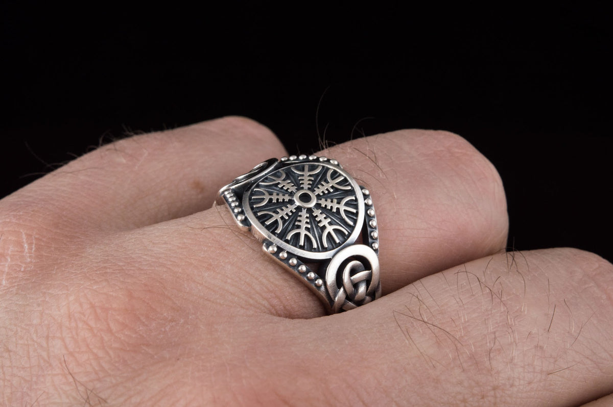Bague Aegishjalmur et Ornement Bjorn — Argent 925