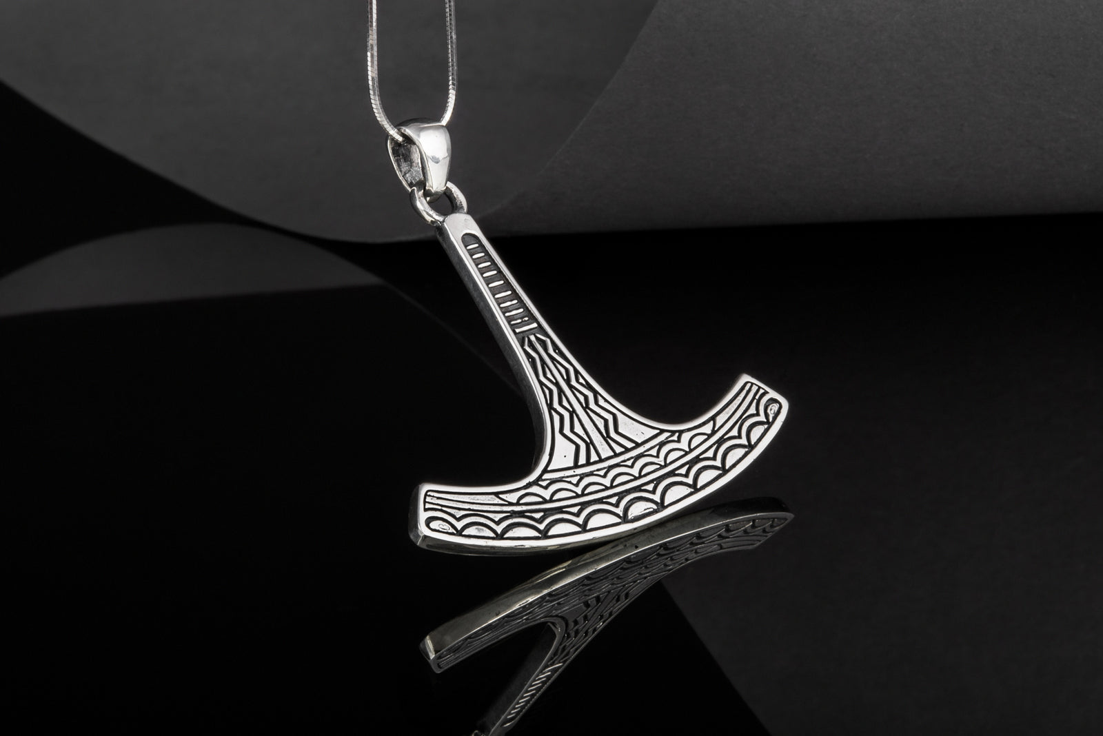 Pendentif Marteau de Thor et Mjölnir Sigrid — Argent 925