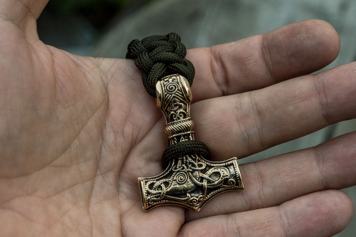 Bracelet Paracorde Marteau de Thor Bjorn — Bronze