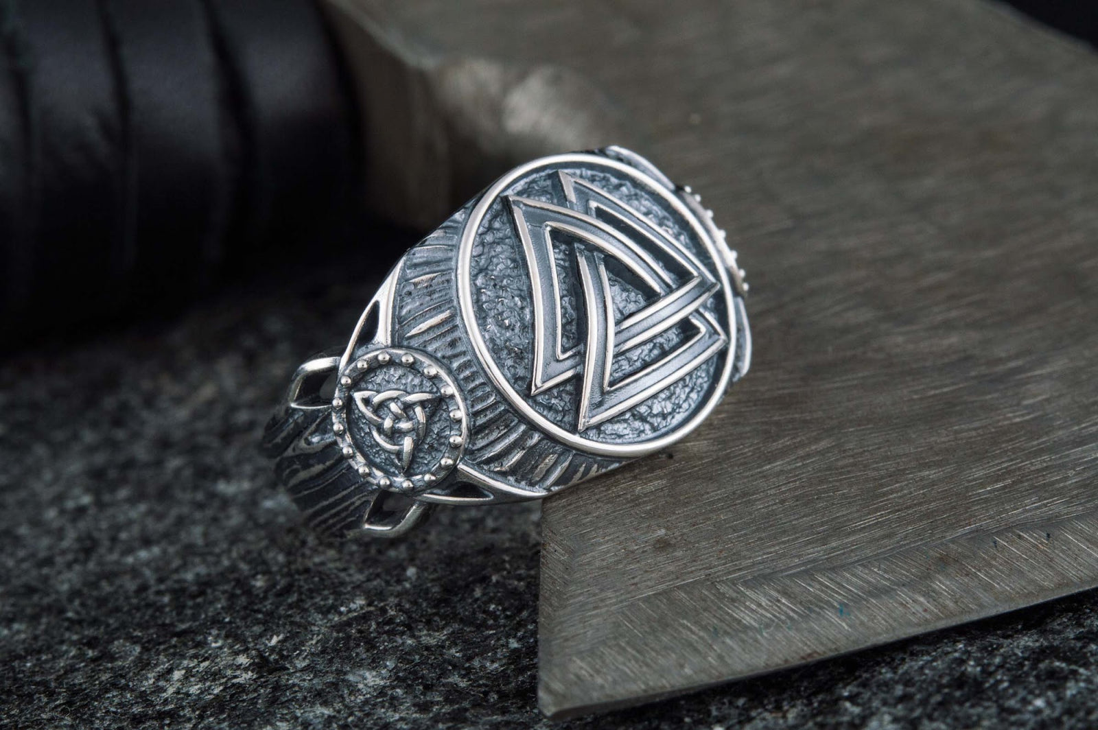 Bague Valknut Ivar — Argent 925