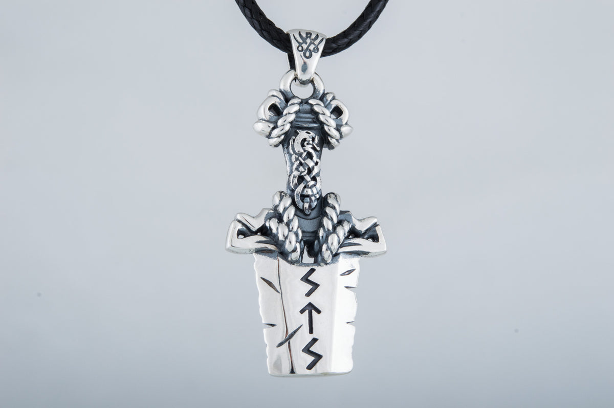 Pendentif Épée et Ornement — Argent 925