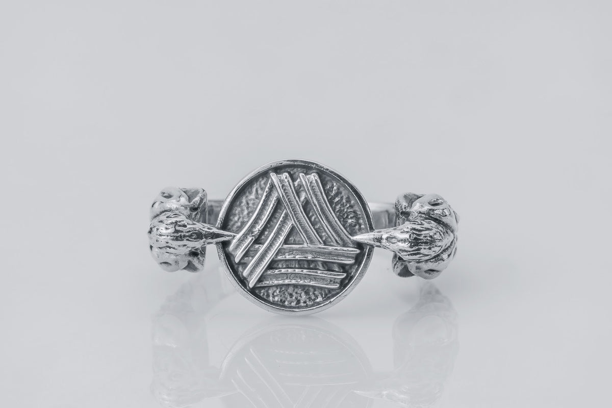 Bague Valknut et Hugin — Argent 925