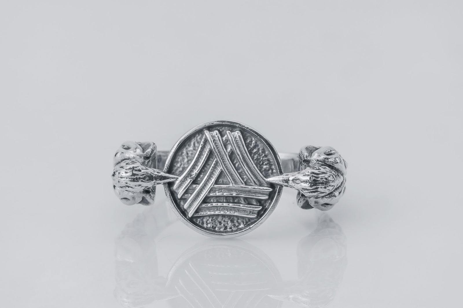 Bague Valknut et Hugin — Argent 925