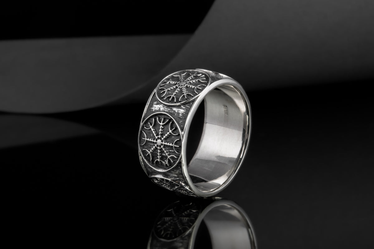 Bague Texturée Aegishjalmur — Argent 925
