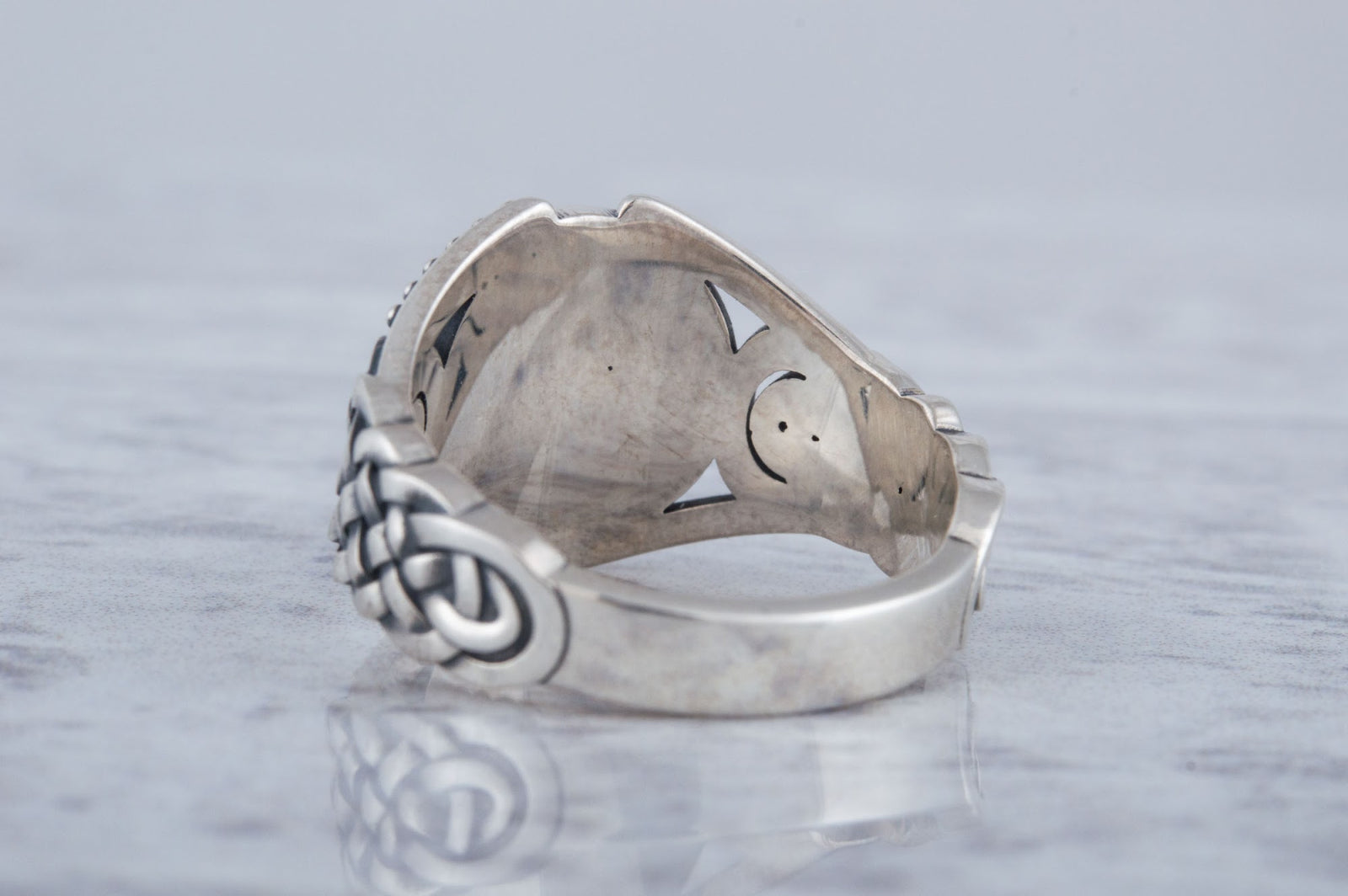 Bague Yggdrasil et Ornement Chevalière — Argent 925