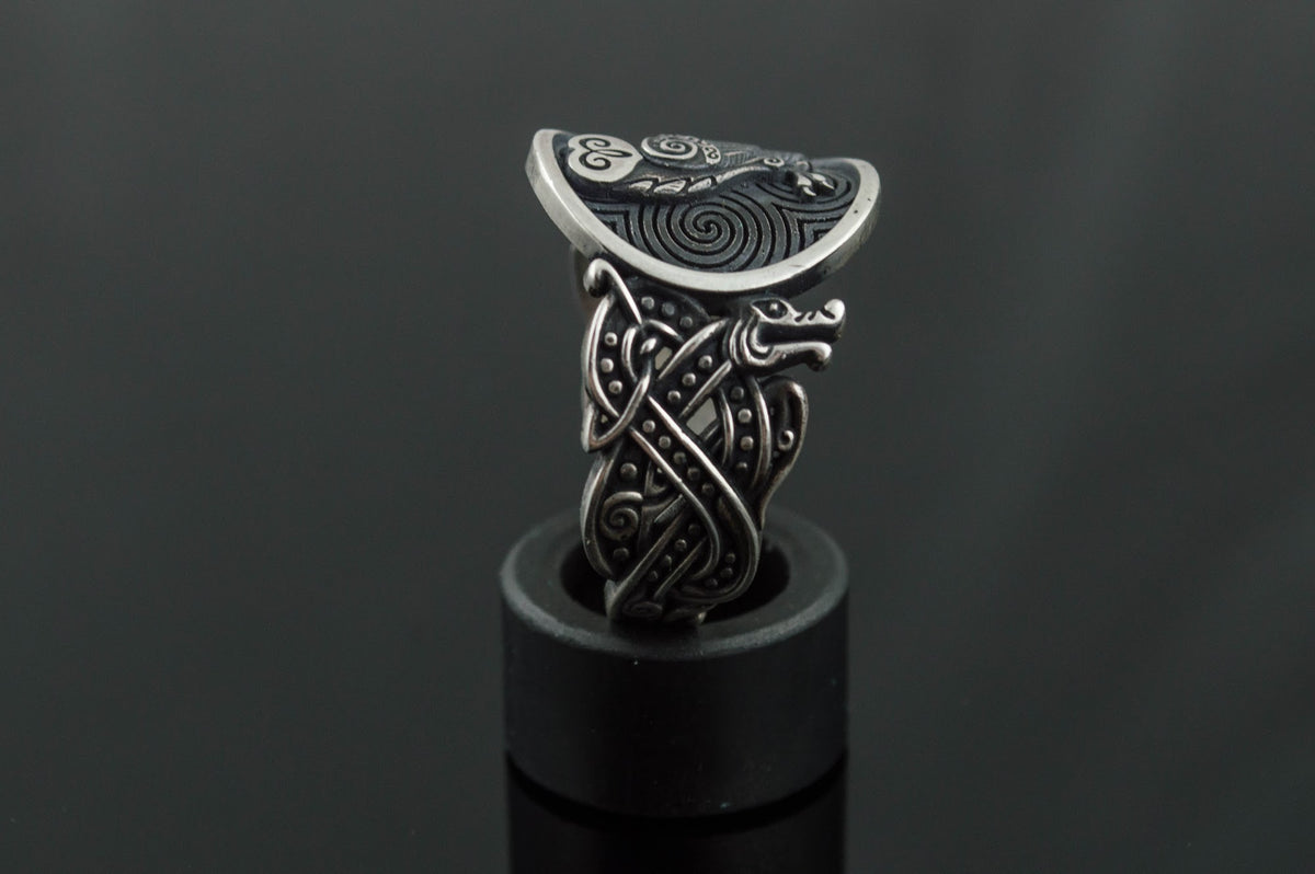 Bague Chevalière Viking Halvar — Argent 925
