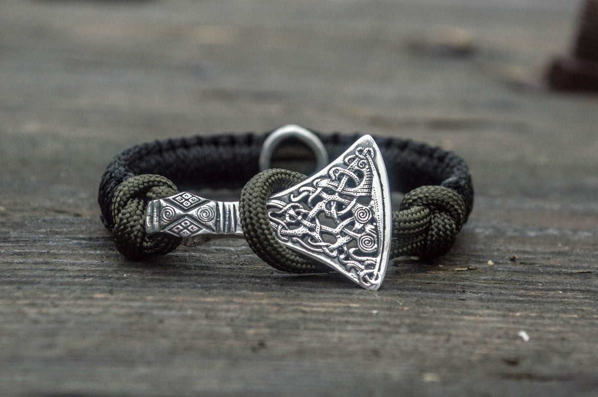 Bracelet Paracorde Médaillon Erik — Argent 925