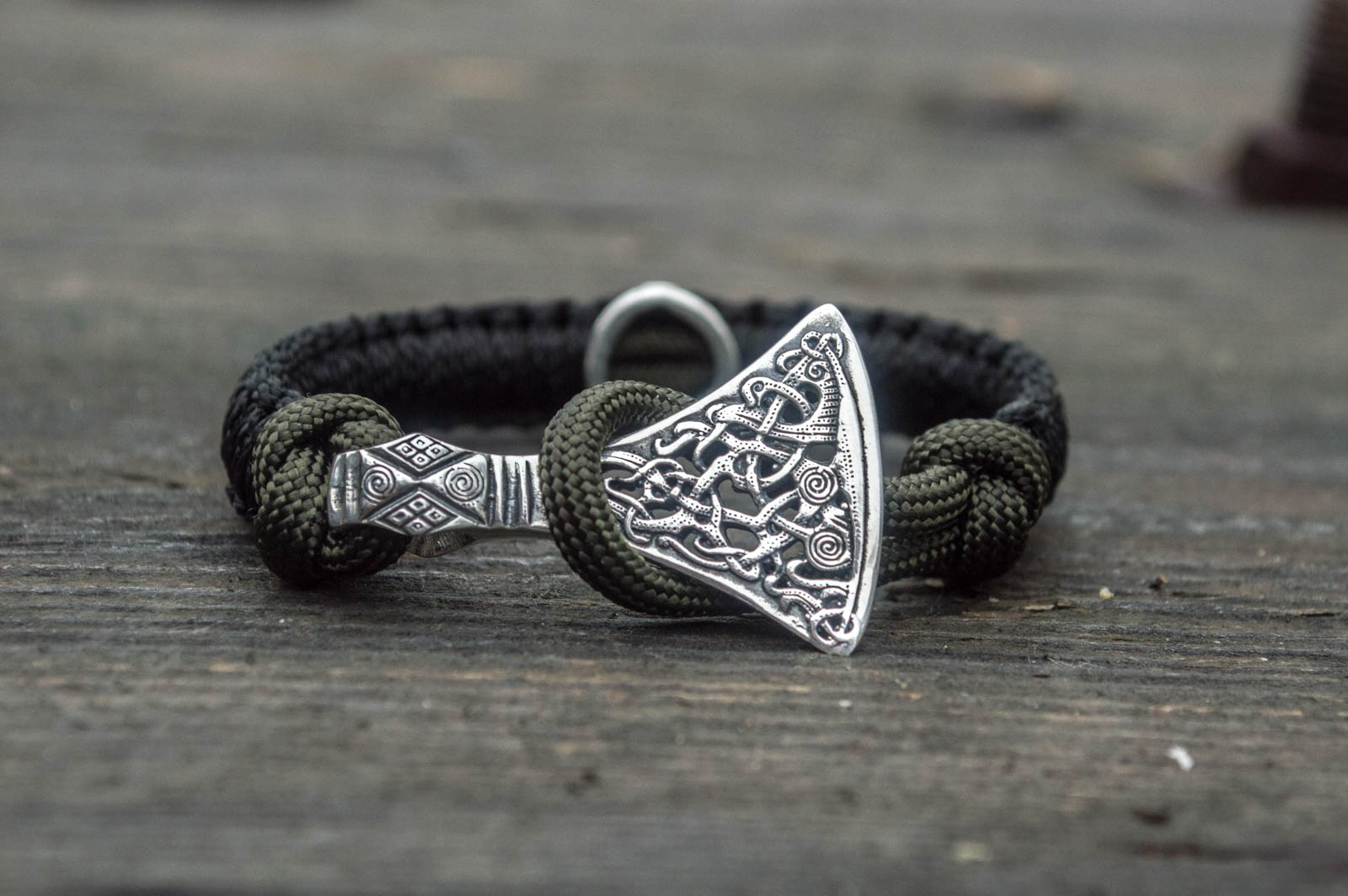 Bracelet Paracorde Médaillon Erik — Argent 925