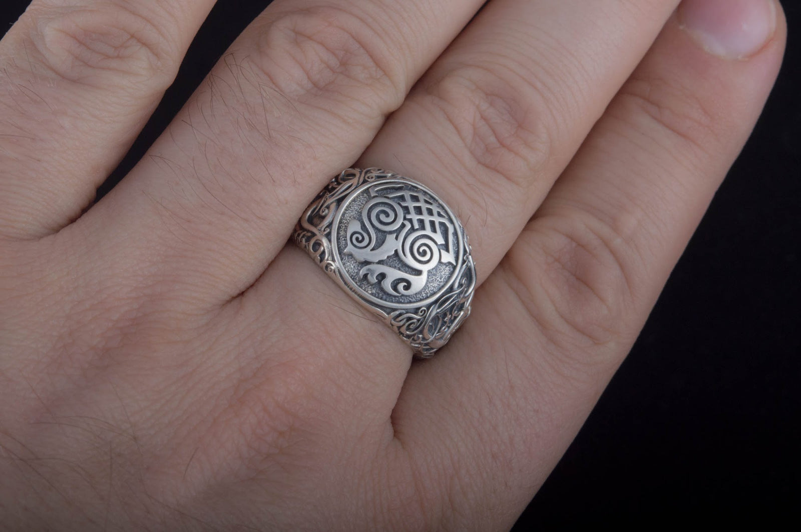 Bague Sleipnir et Style Urnes — Argent 925
