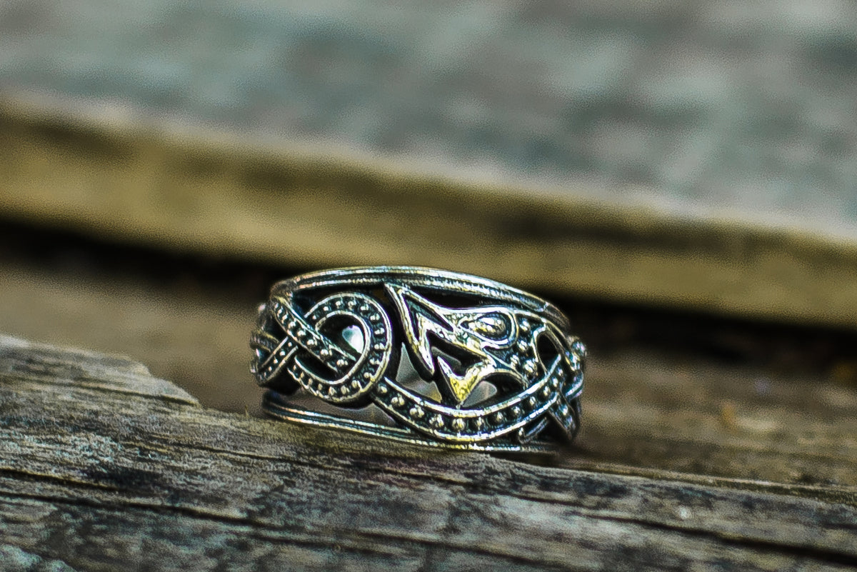 Bague Symboles Vikings Ragnar — Argent 925