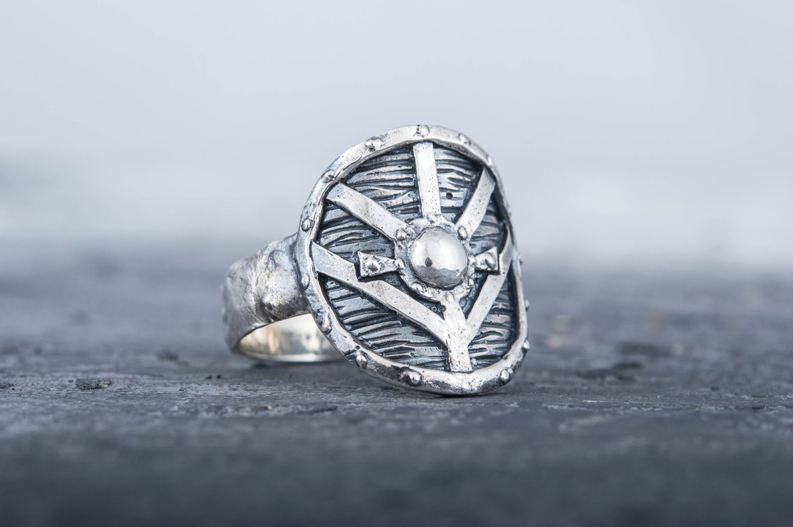 Bague Bouclier — Argent 925