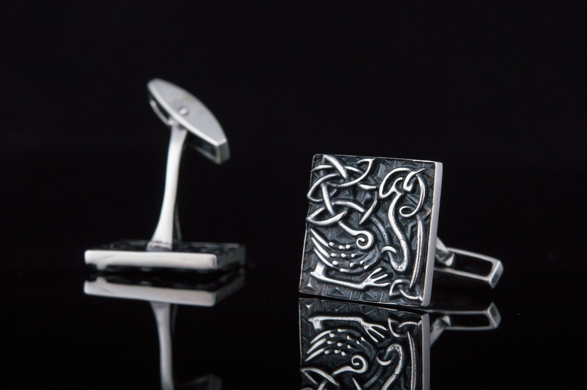 Boutons de manchette Viking Vidar — Argent 925