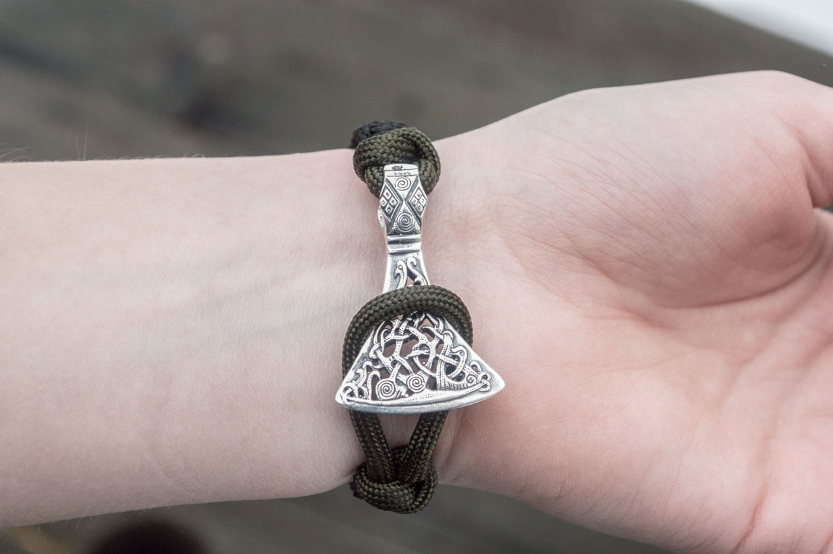Bracelet Paracorde Médaillon Erik — Argent 925