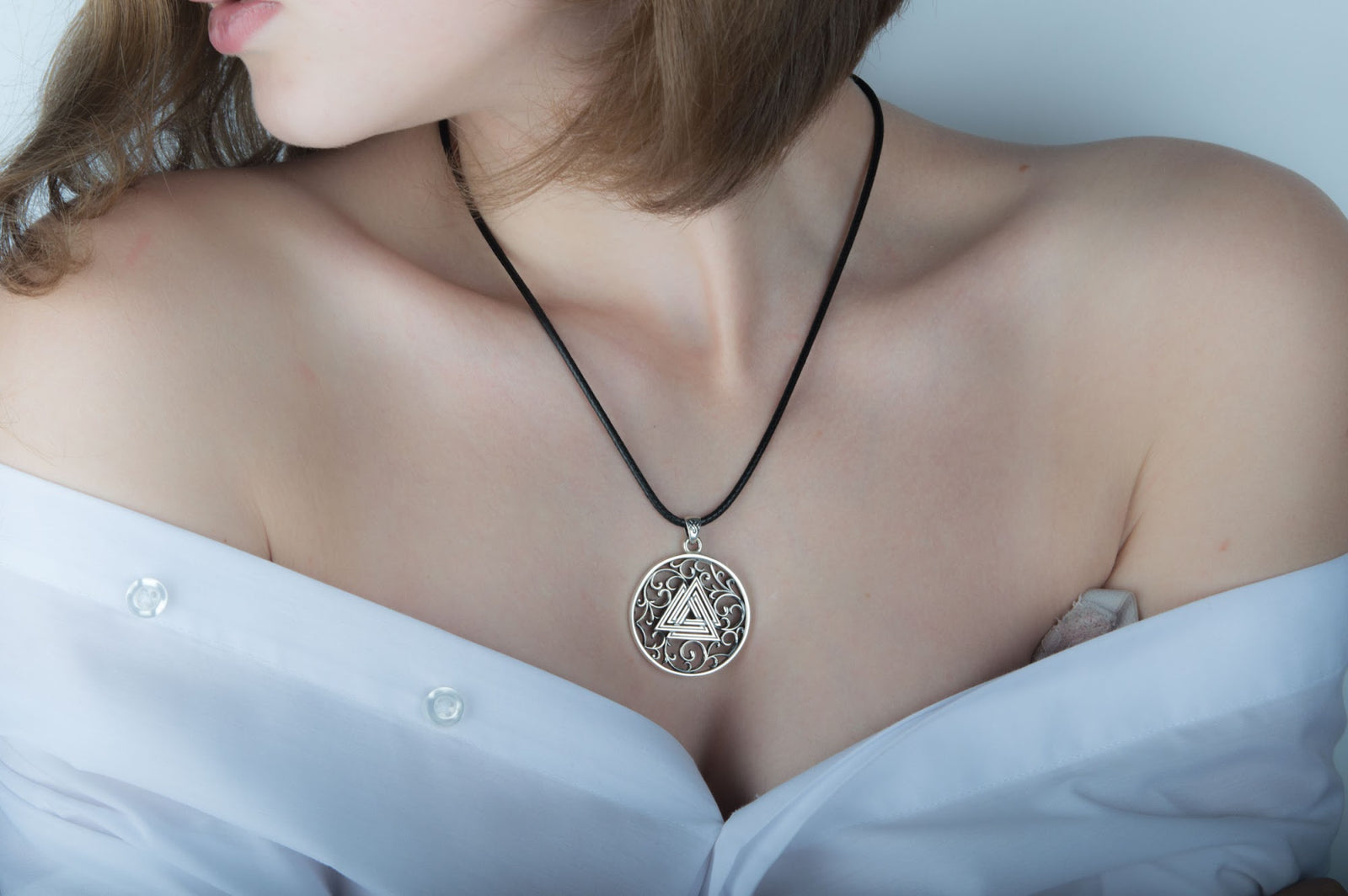 Pendentif Valknut Viking — Argent 925