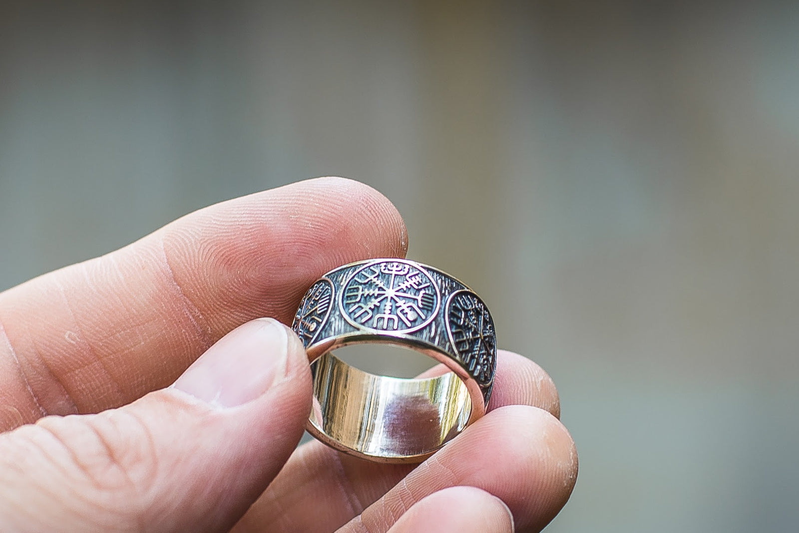 Bague Vegvisir et Boussole — Argent 925