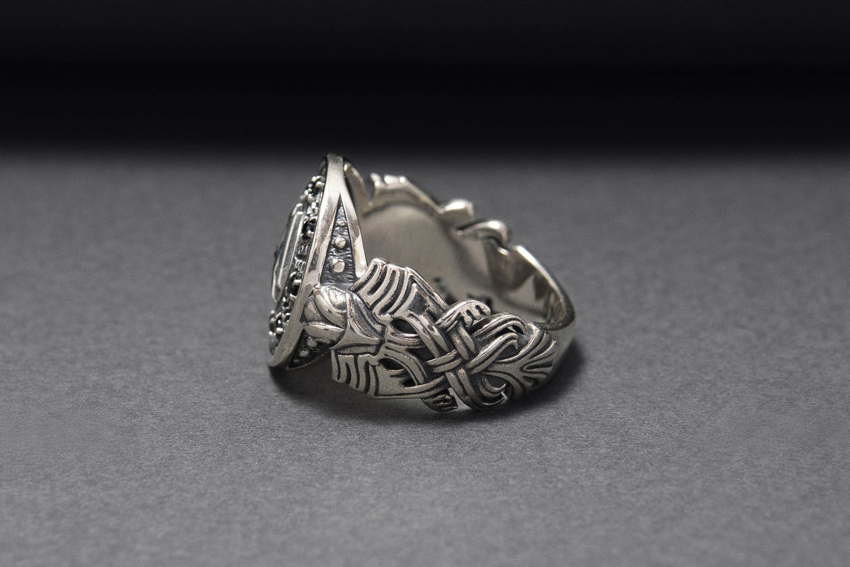 Bague Chevalière Viking Astrid — Argent 925