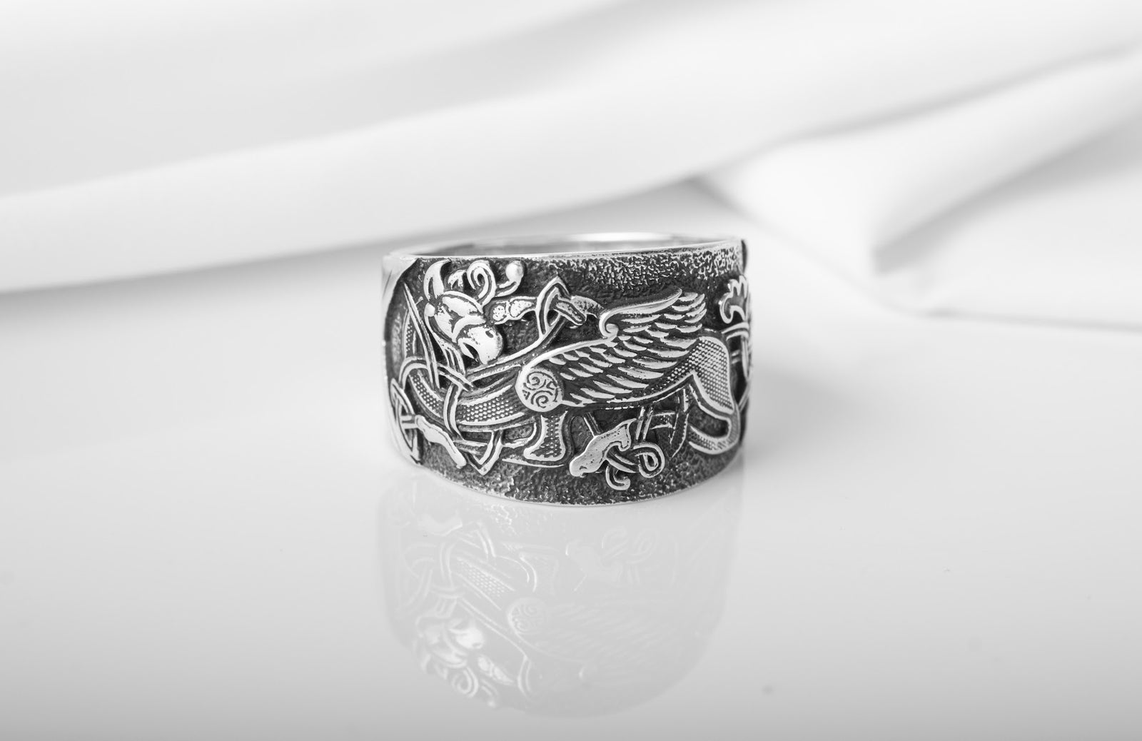 Bague Symboles Vikings Ivar — Argent 925