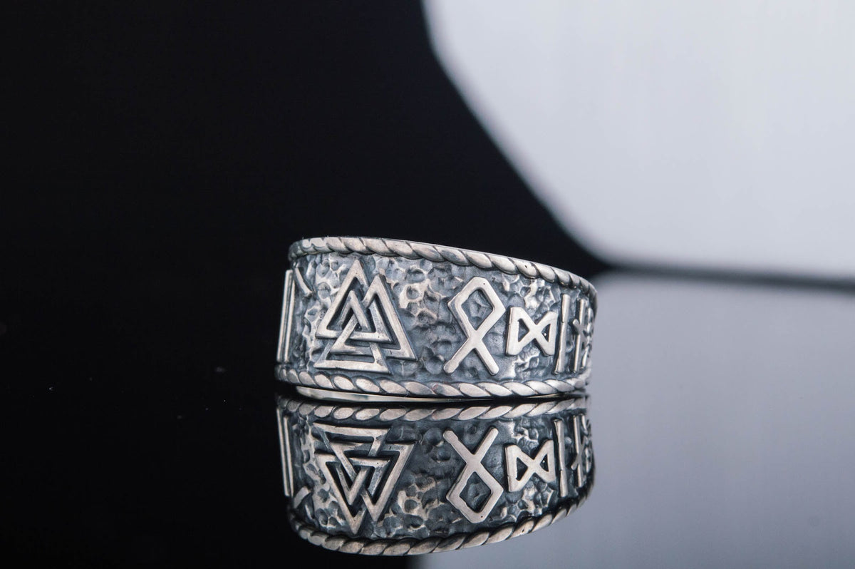 Bague Salut à Odin et Valknut — Argent 925
