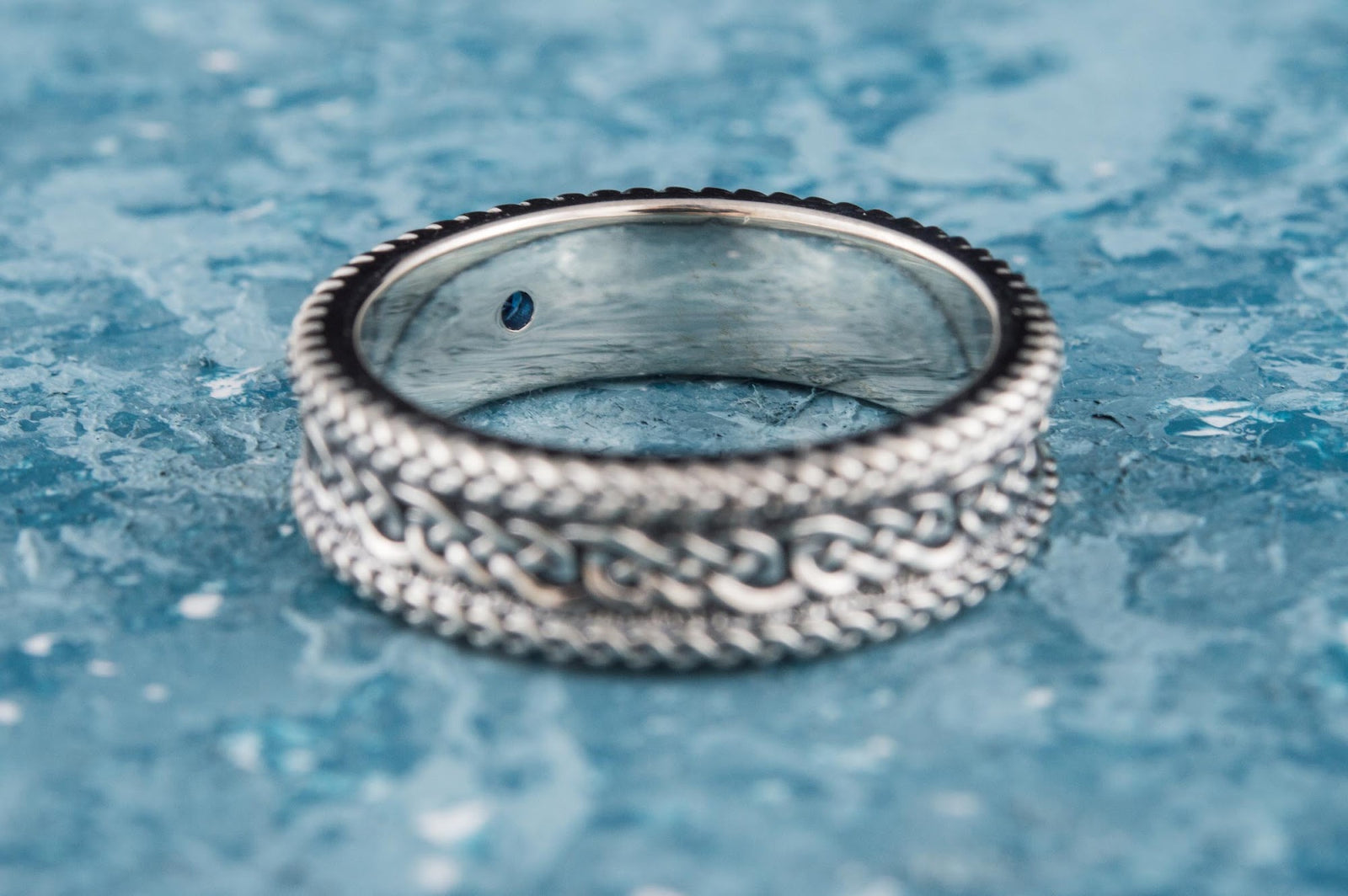 Bague Ornement sertie de pierres Ragnar — Argent 925