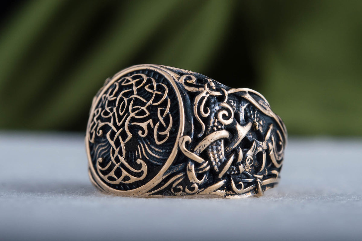 Bague Yggdrasil et Style Mammen — Bronze