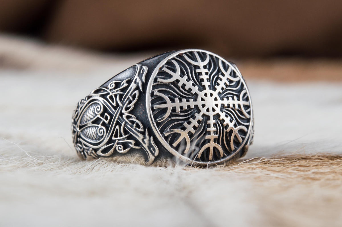 Bague Aegishjalmur et Ornement Ivar — Argent 925