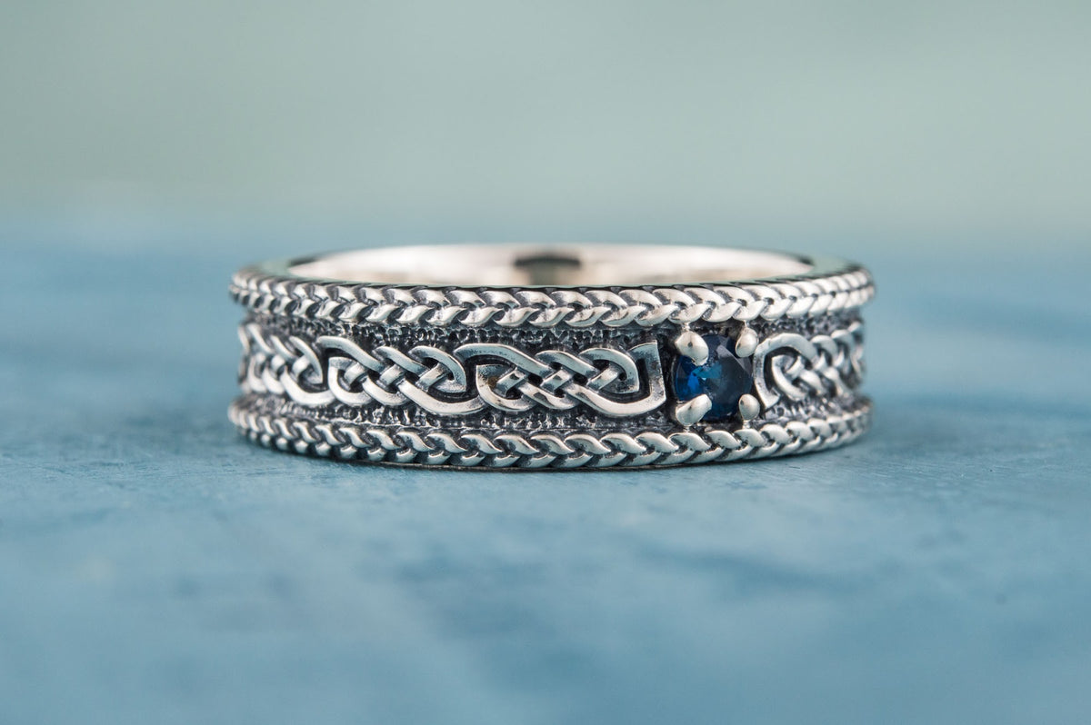 Bague Ornement sertie de pierres Ragnar — Argent 925