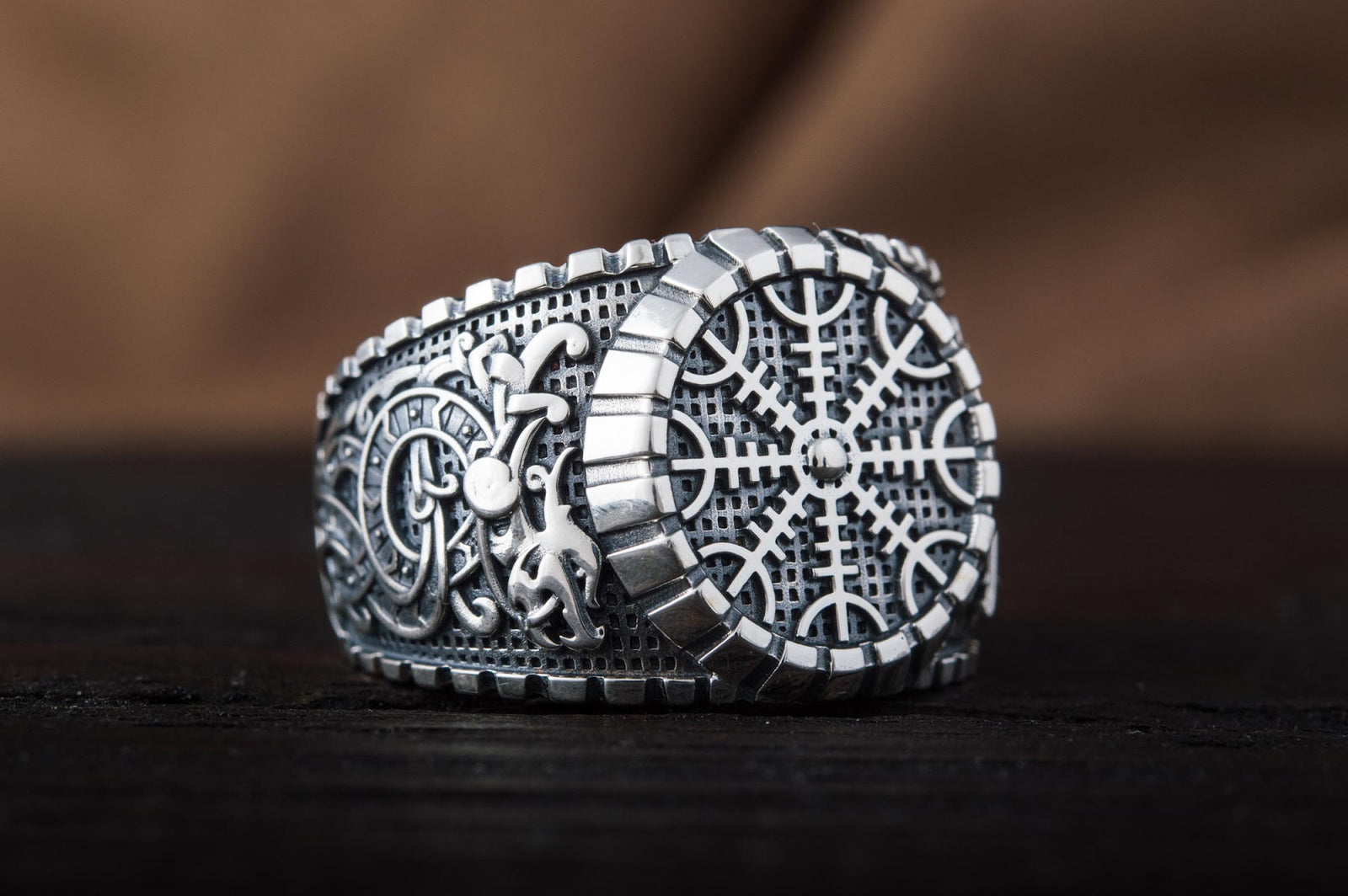 Bague Chevalière Viking Massive — Argent 925