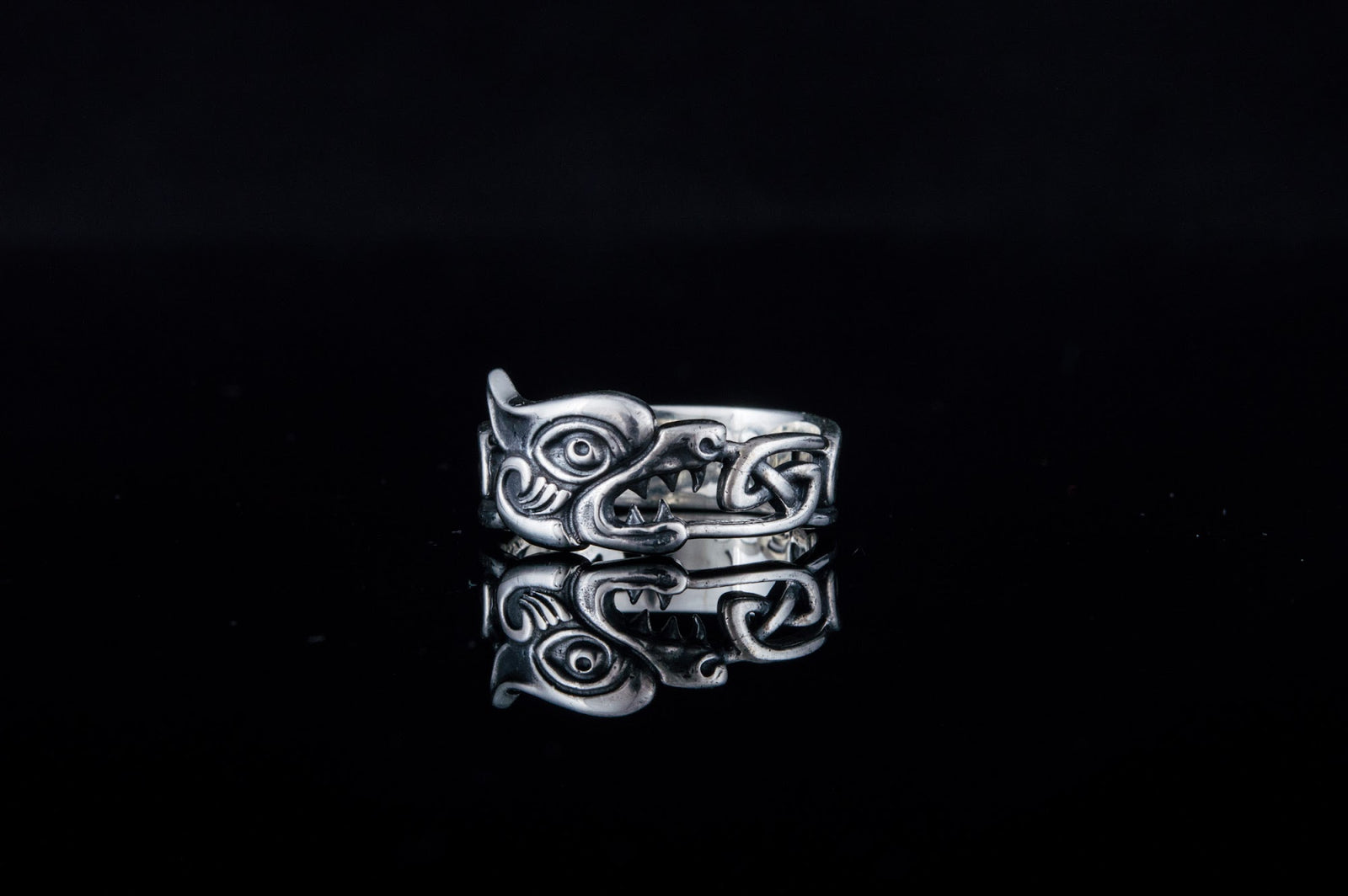Bague Fenrir et Ornement — Argent 925