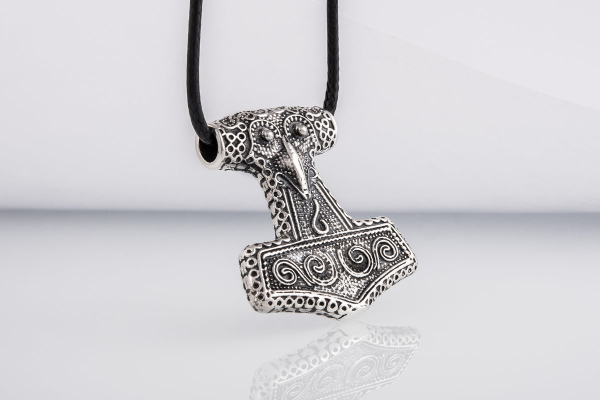 Pendentif Marteau de Thor et Mjölnir Grand Modèle — Argent 925
