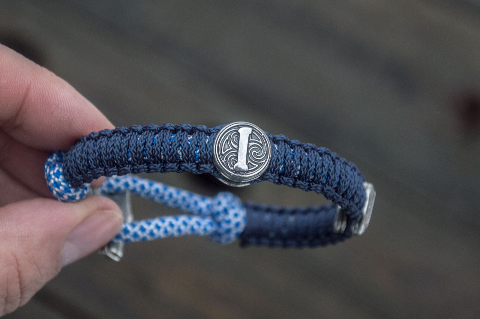 Bracelet Paracorde Marteau de Thor Astrid — Argent 925