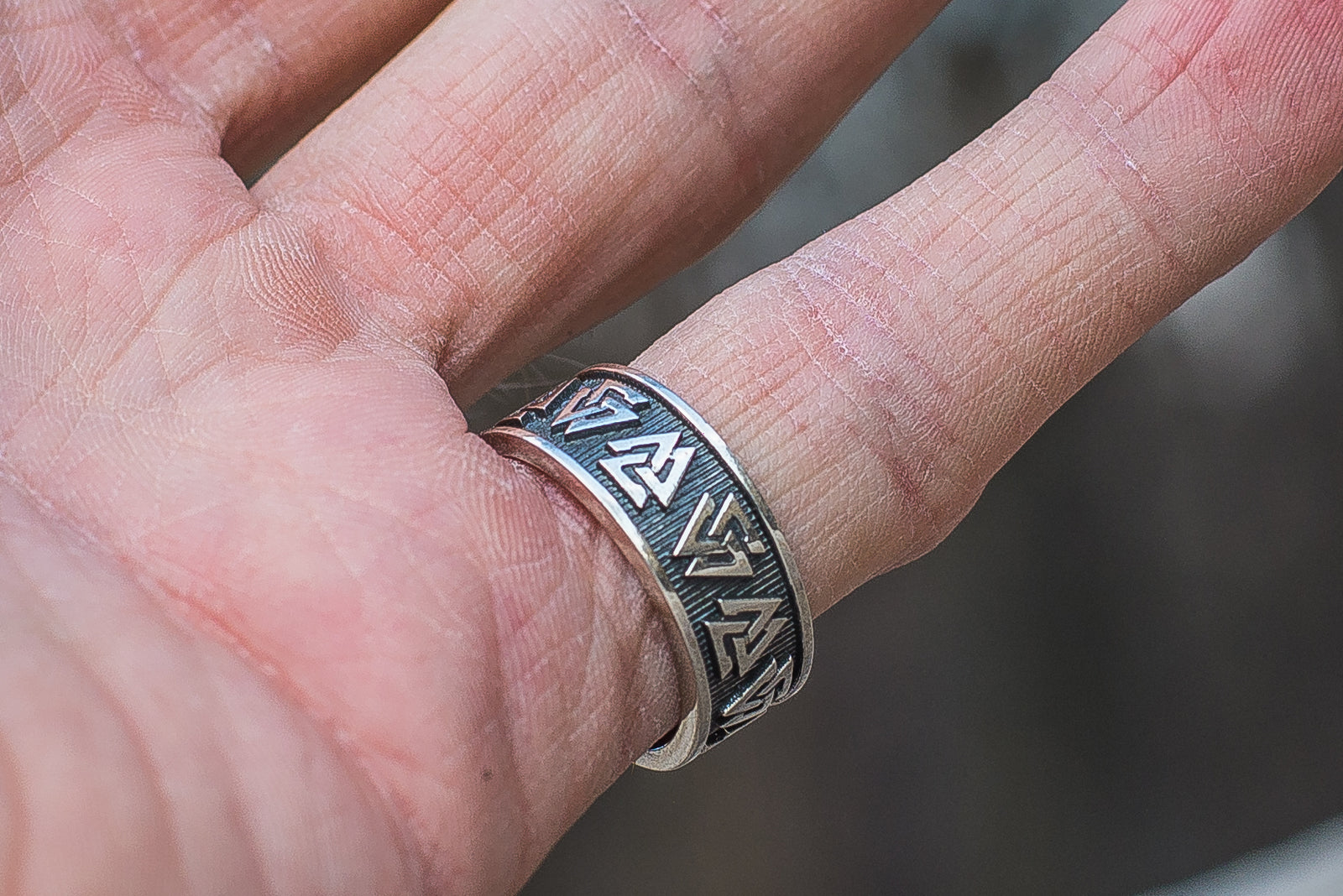 Bague Valknut Anneau — Argent 925