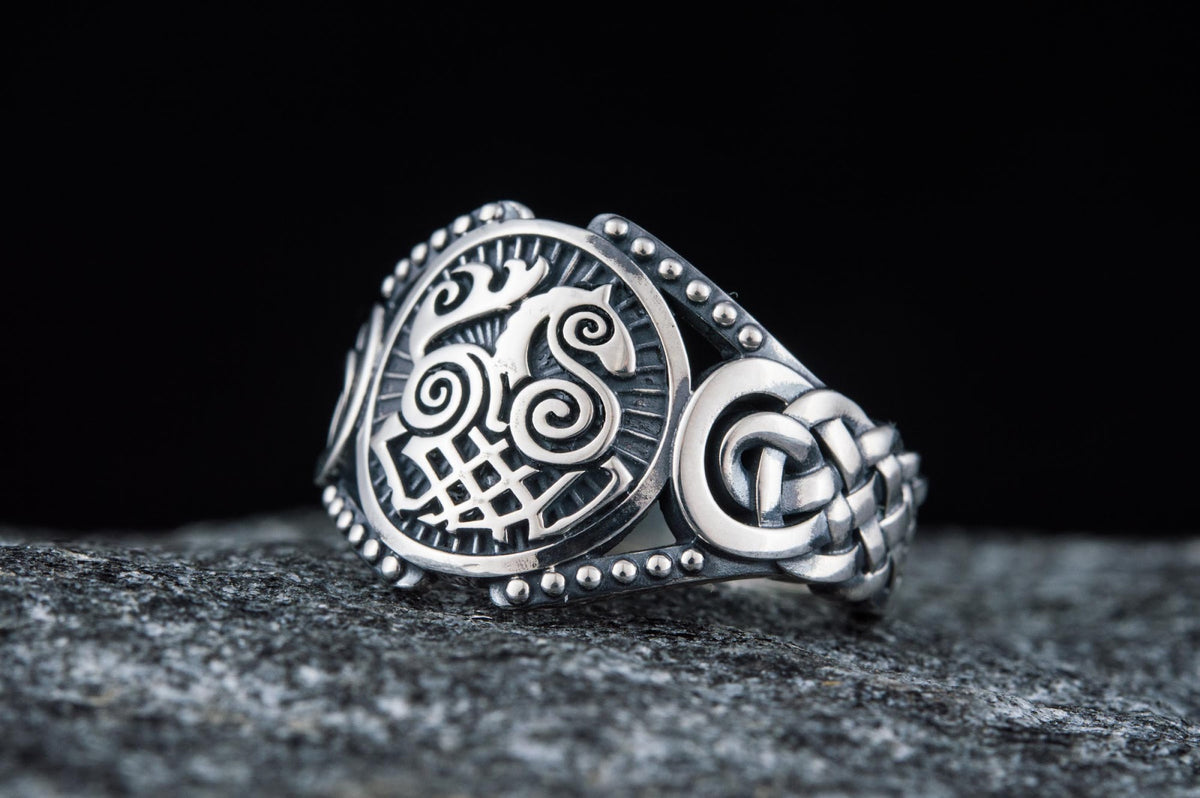 Bague Sleipnir et Ornement — Argent 925
