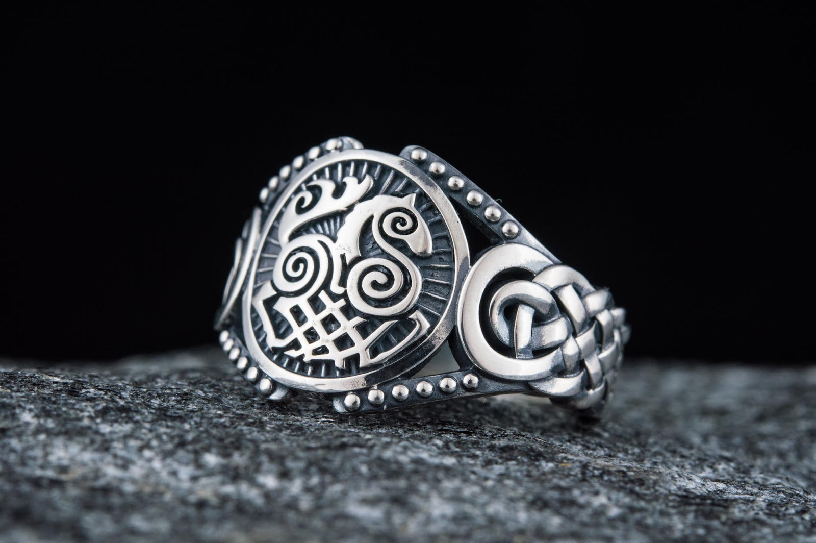 Bague Sleipnir et Ornement — Argent 925