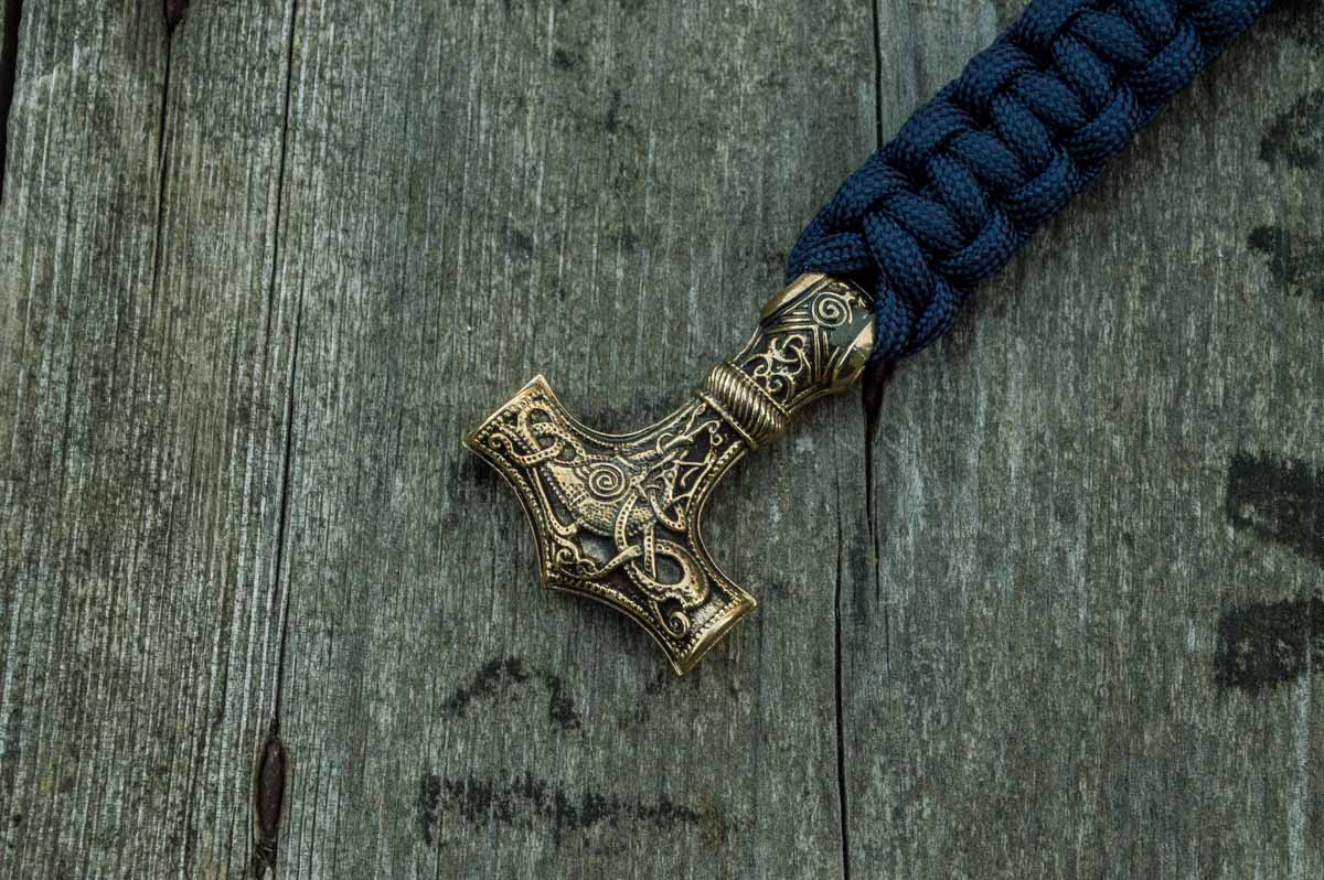 Bracelet Paracorde Marteau de Thor Sigurd — Bronze