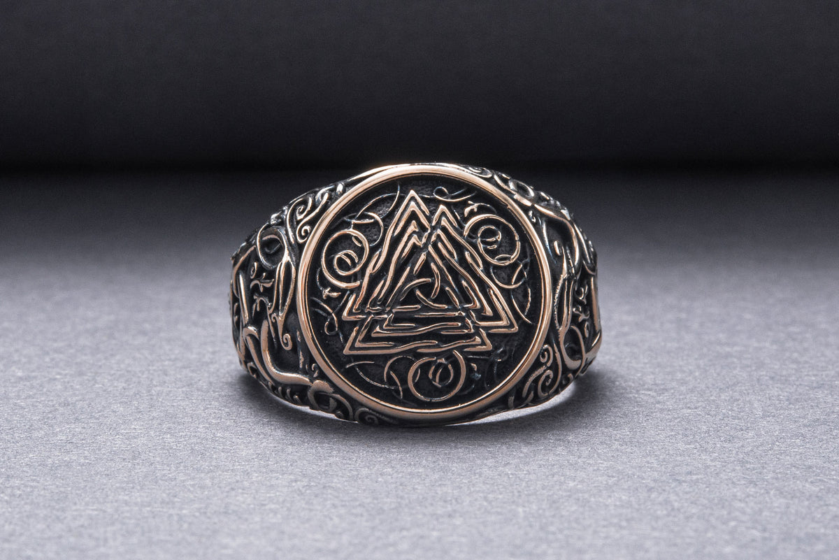 Bague Style Urnes Sigrun — Bronze