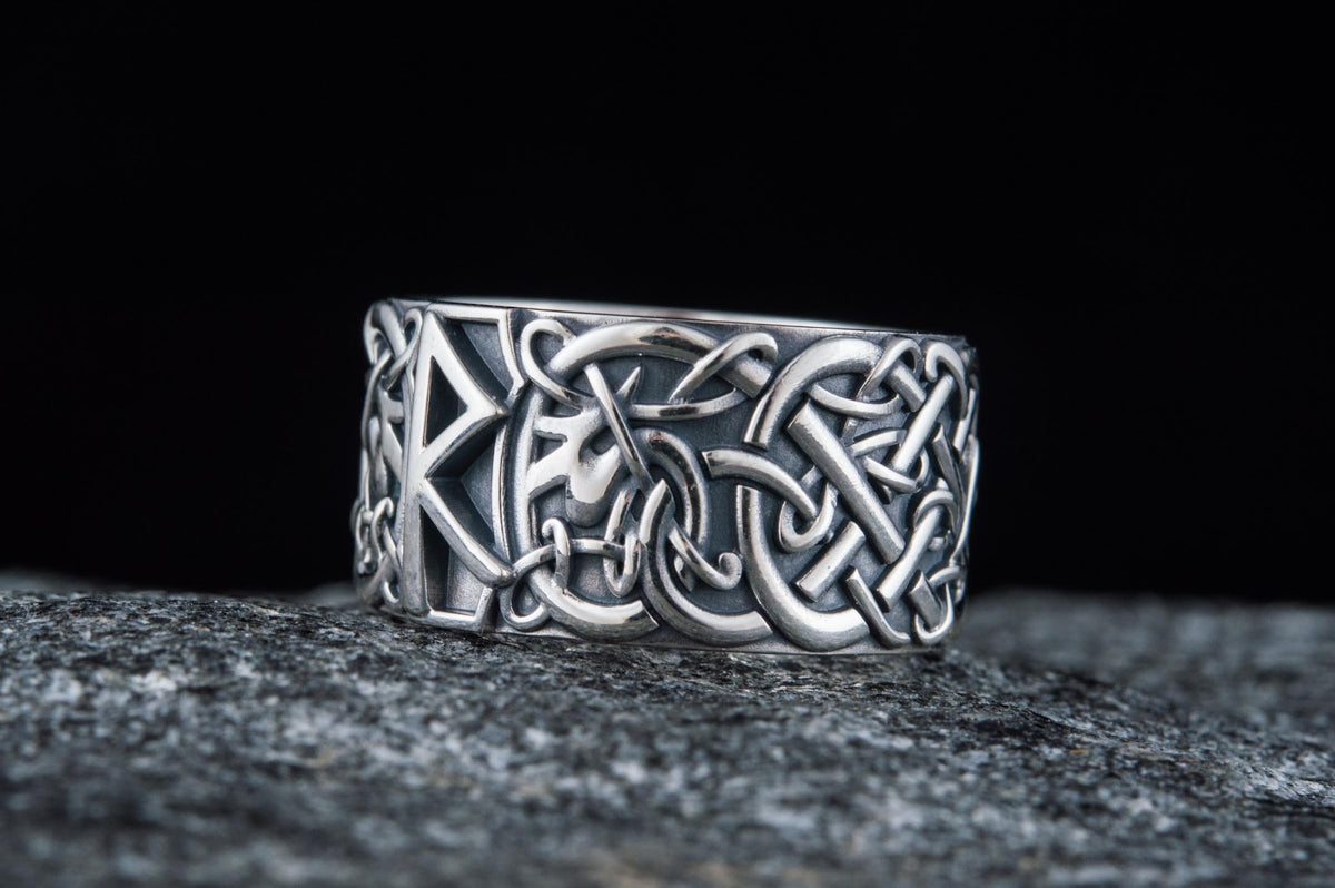 Bague Runique Leif — Argent 925