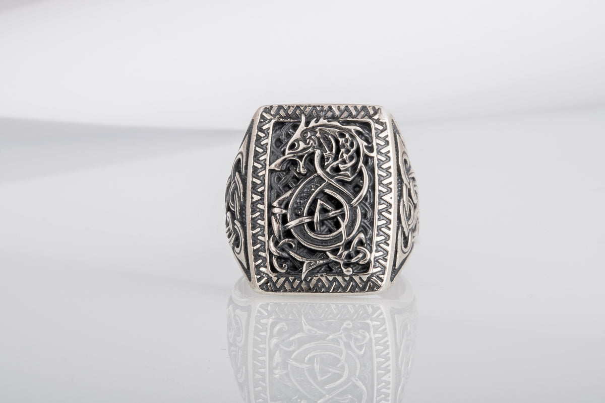 Bague Ornement et Fenrir — Argent 925