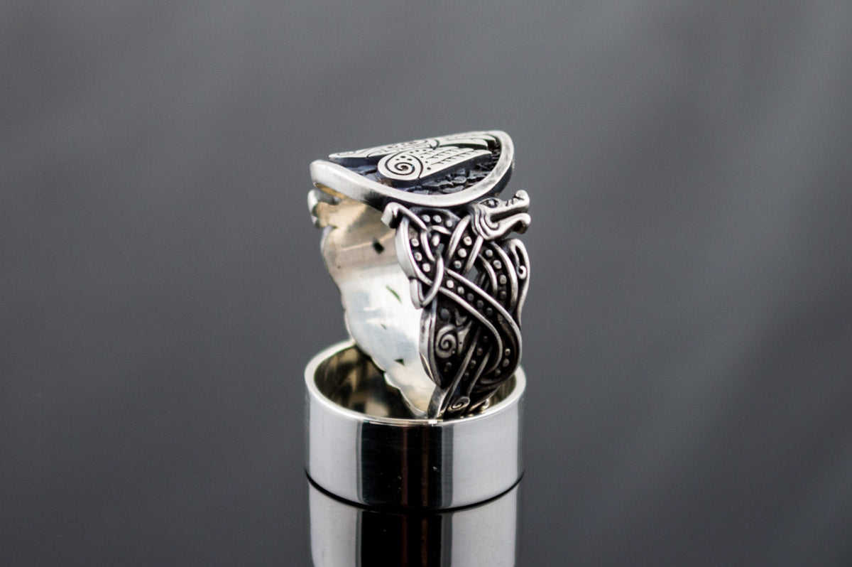 Bague Chevalière Viking Hakon — Argent 925