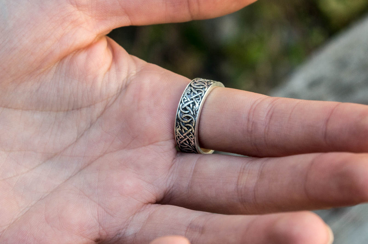 Bague Style Urnes et Ornement — Argent 925