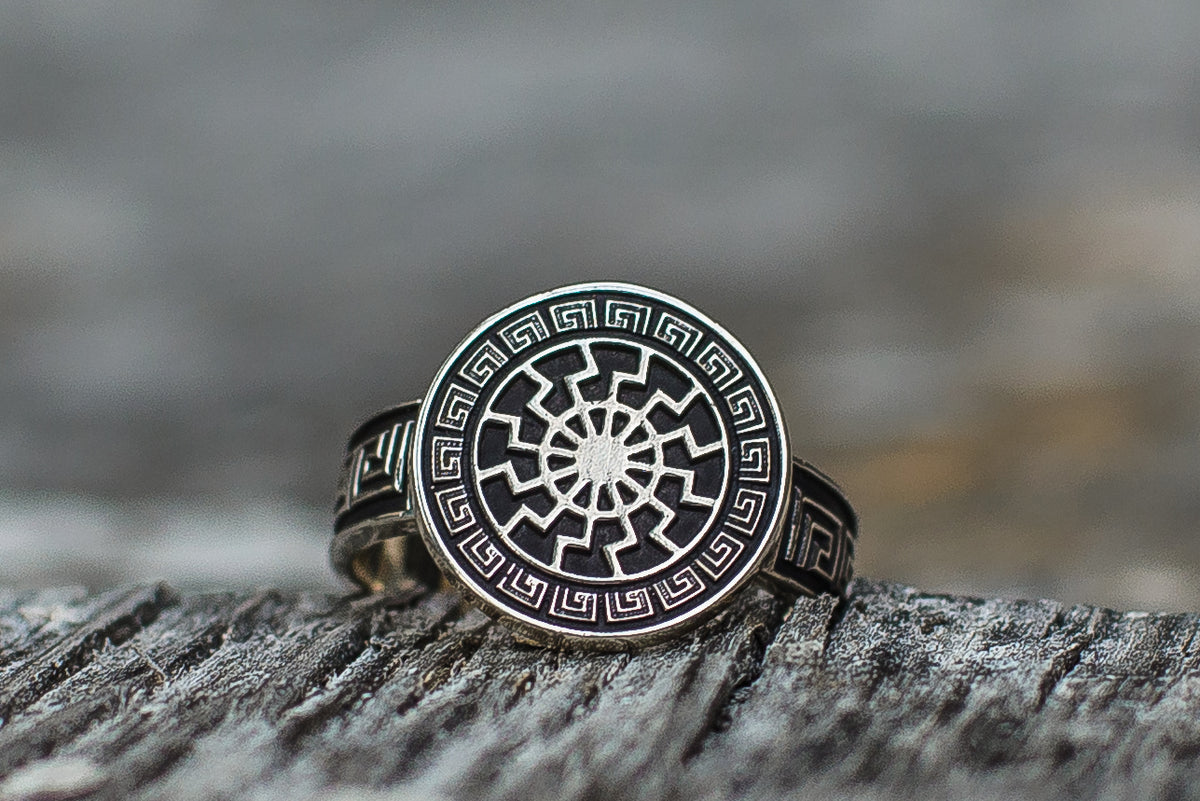 Bague Soleil Noir Bjorn — Argent 925