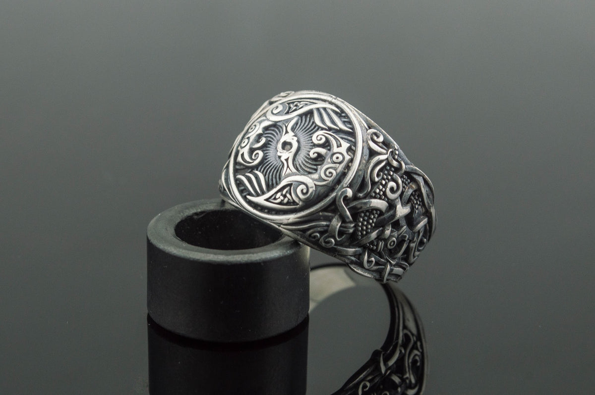 Bague Corbeau et Style Mammen — Argent 925