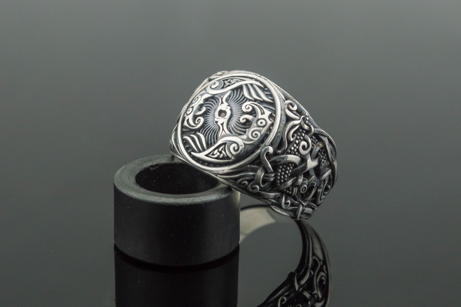 Bague Corbeau et Style Mammen — Argent 925