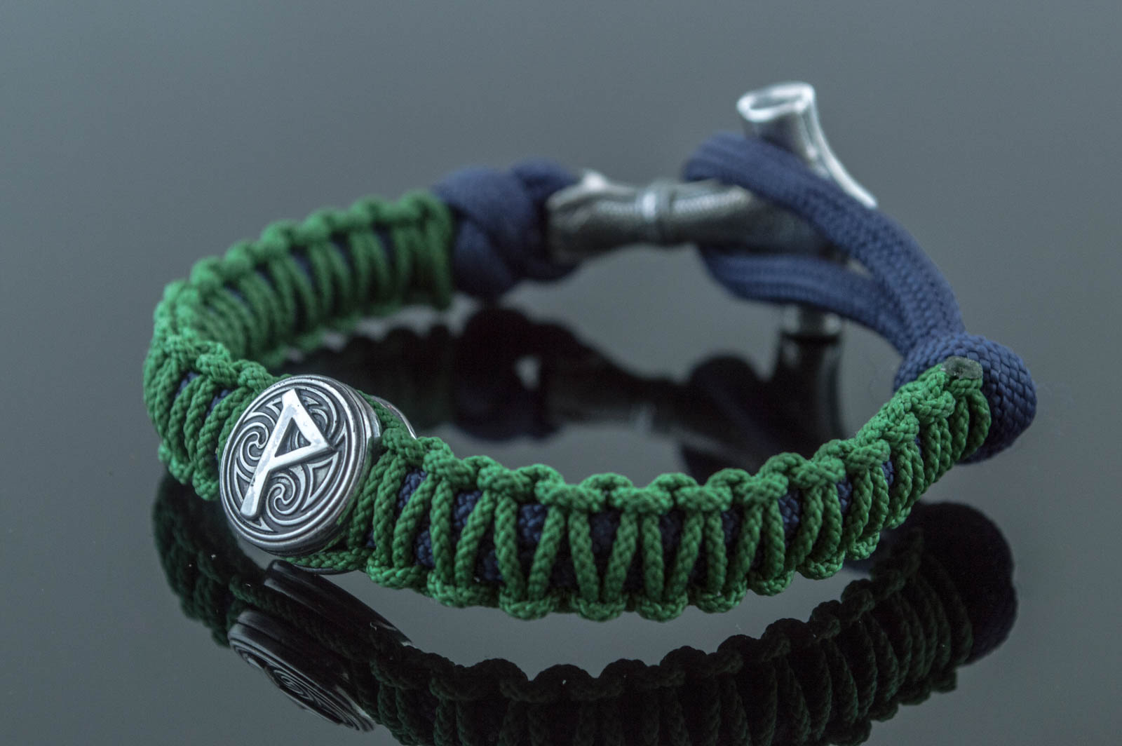 Bracelet Paracorde Marteau de Thor Rurik — Argent 925