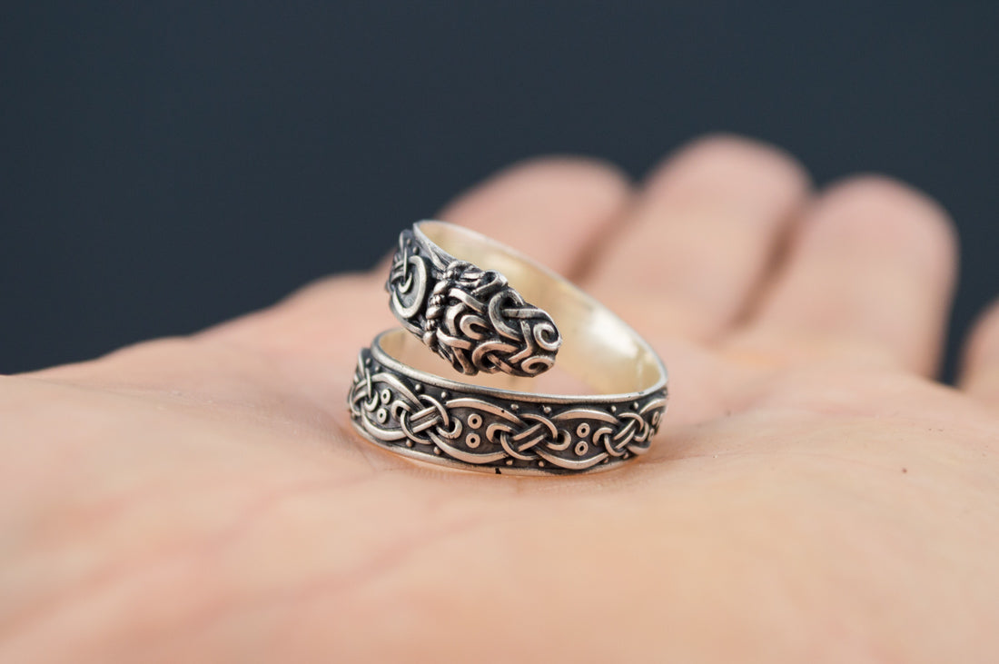 Bague Ouroboros et Ornement — Argent 925