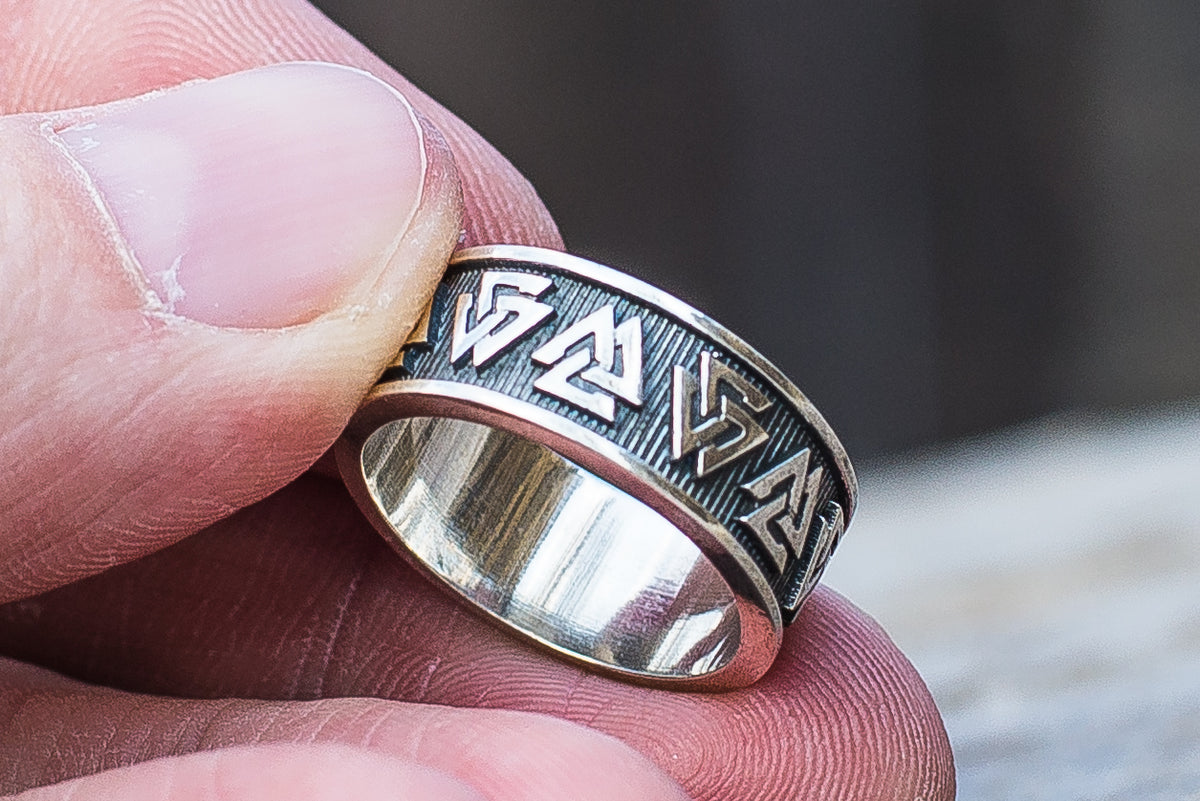 Bague Valknut Anneau — Argent 925