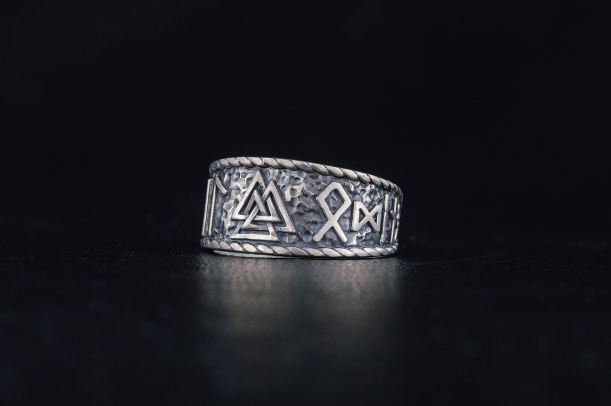Bague Salut à Odin et Valknut — Argent 925